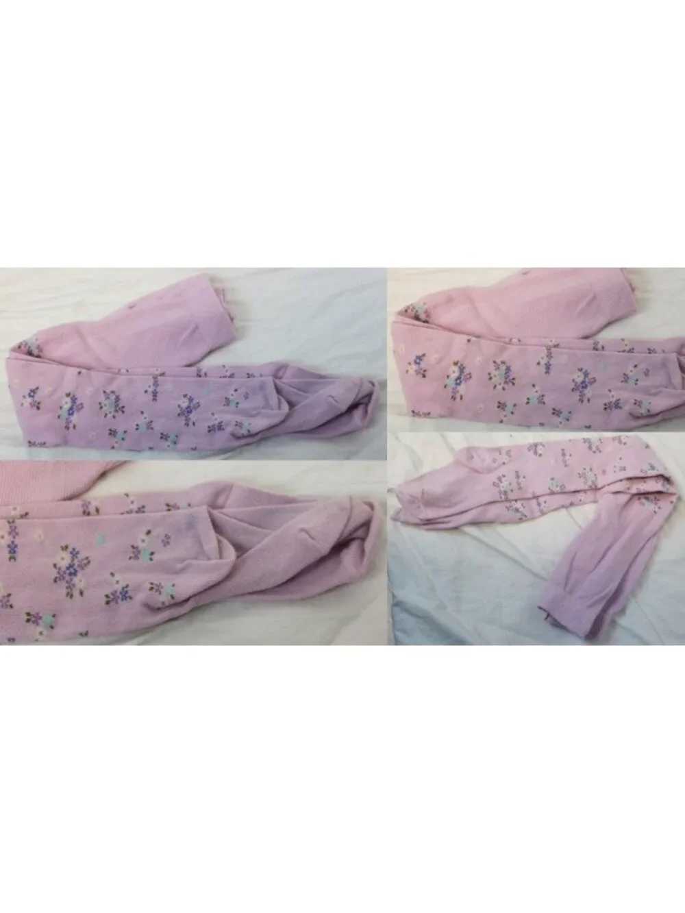 2001 Gymboree Sweet Chic 4pc Set 18-24m Lavender Dress Diaper Cover Tights Hat - Picture 11 of 16